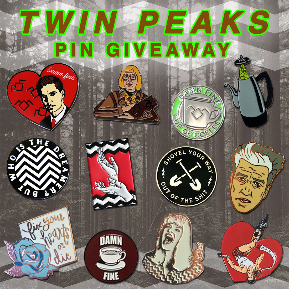 Twin Peaks Pin Giveaway
