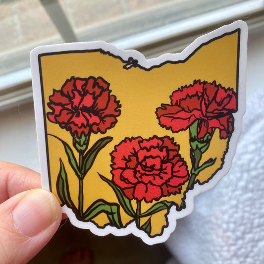 Ohio Carnation Sticker - Limited Early Version