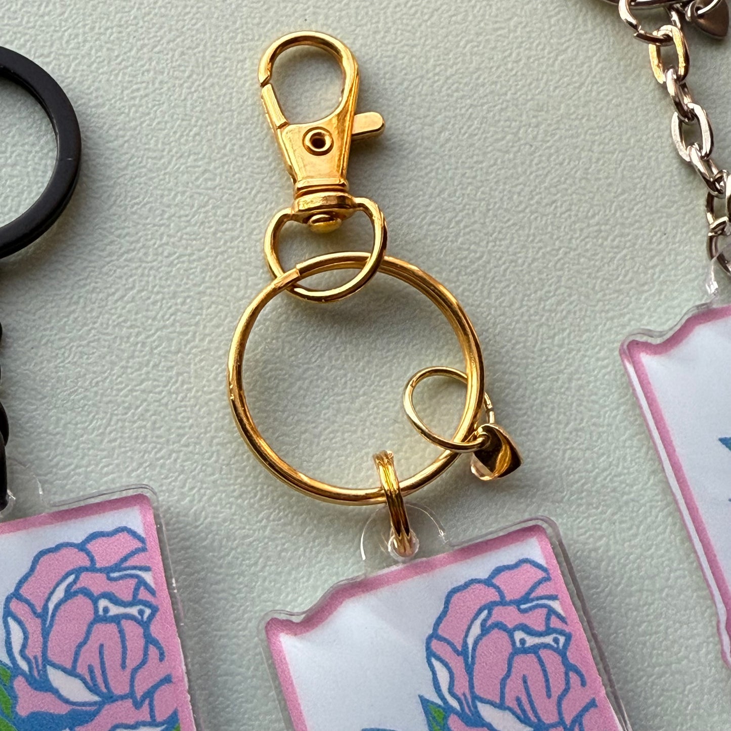 Indiana State Peony Acrylic Keychain