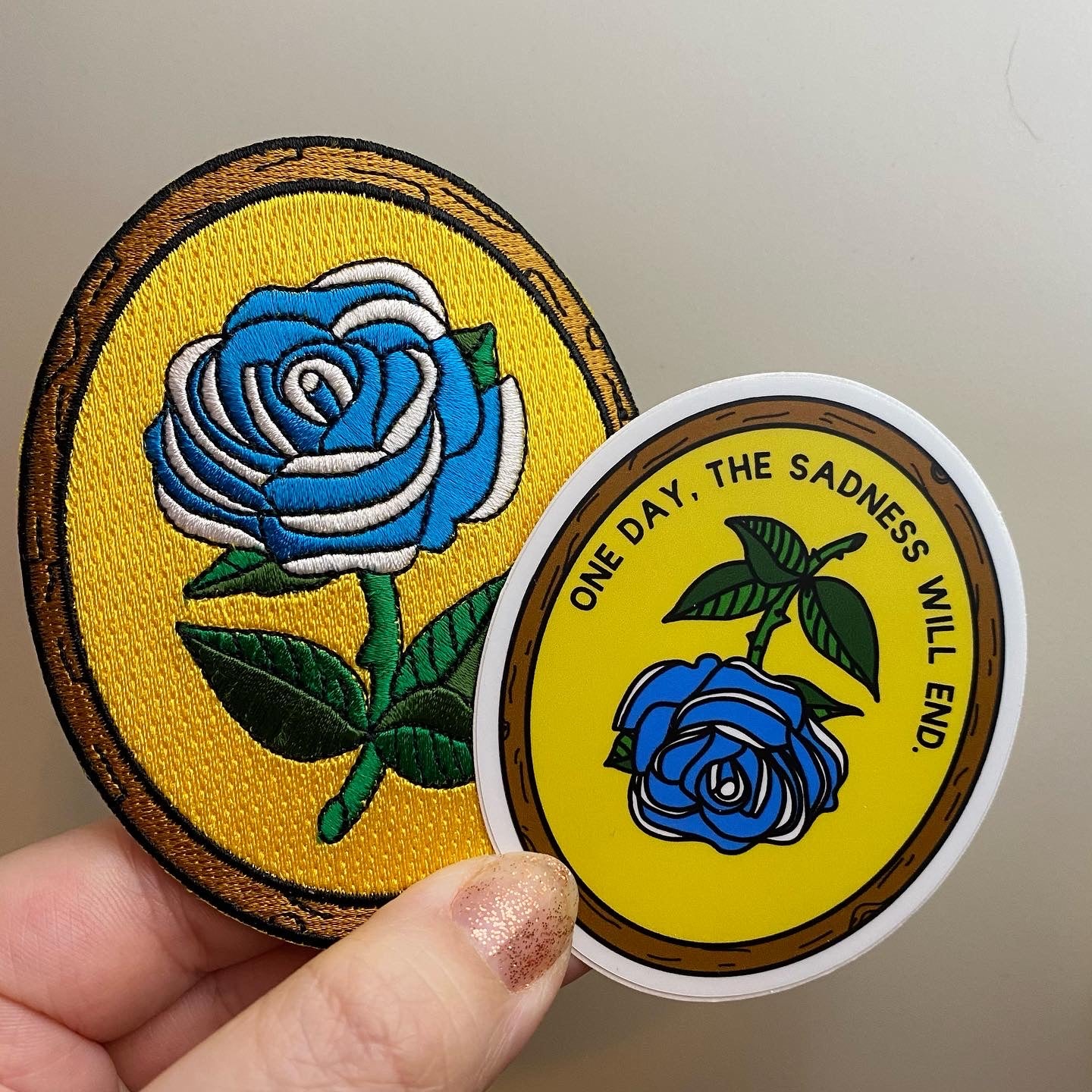 Antique Flower in Frame - One Day Vinyl Sticker