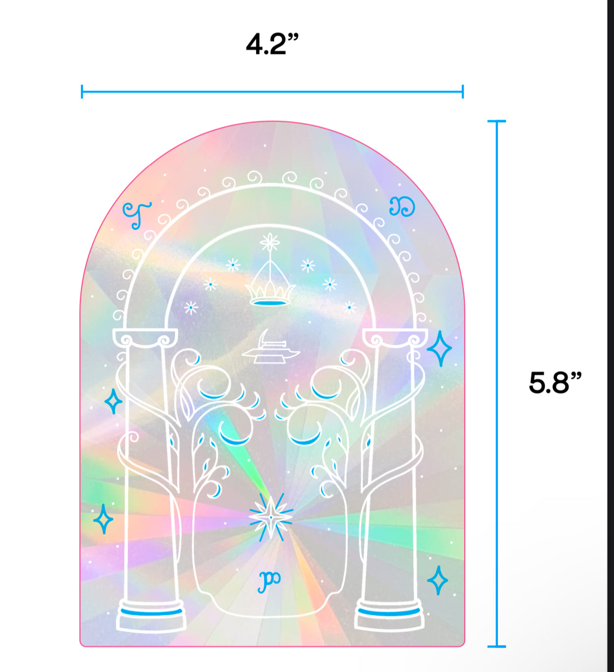 Speak Friend and Enter Rainbow Maker Doors of Durin LOTR Suncatcher