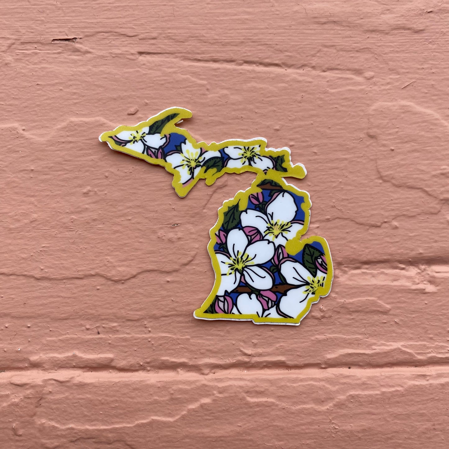 Michigan Apple Blossom - Vinyl Sticker - State Flower Series