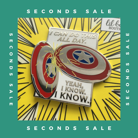 SECONDS SALE PIN - I Can Do This All Day - Enamel Pin - Avengers Endgame Captain America