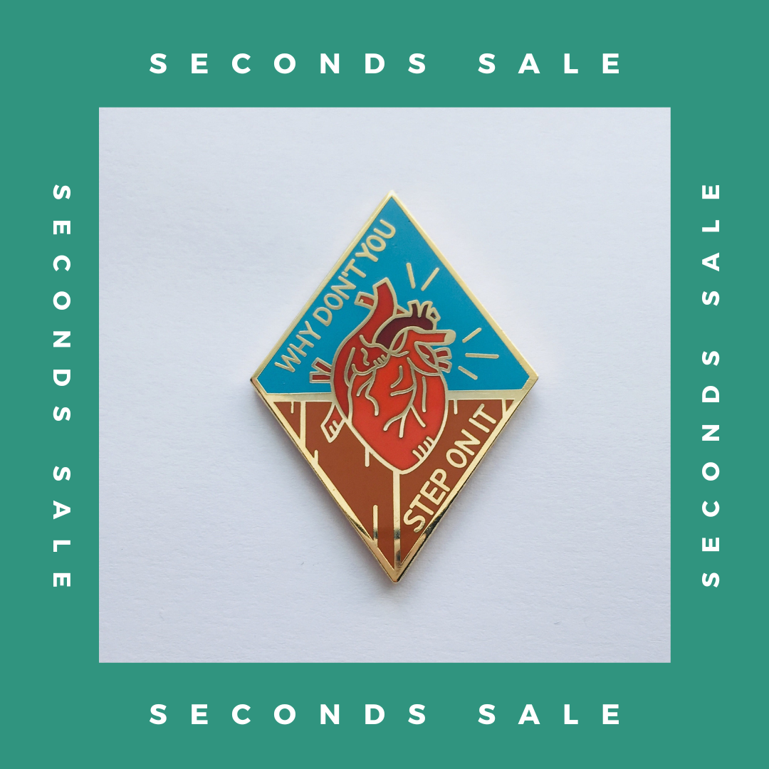 Seconds Sale - Heart Is On The Floor - Gold Hard Enamel Pin - Saves The Day
