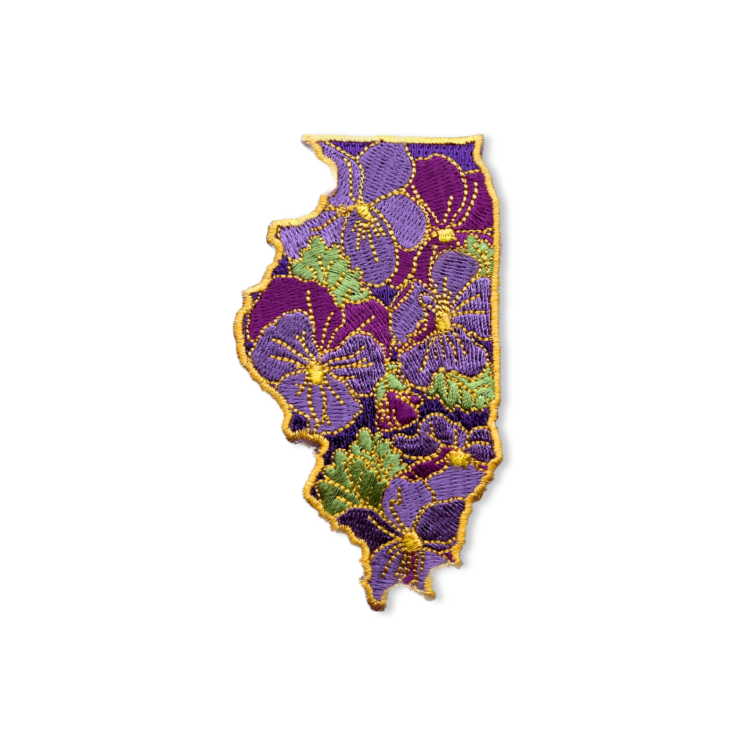 Set of 3 Purple Flower Patches by Ivamis Patches