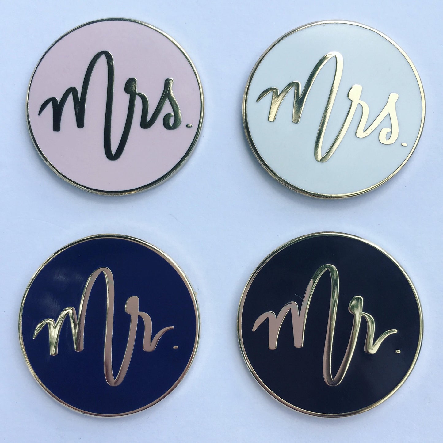SECONDS SALE - Mr. and Mrs. Mix and Match Enamel Pins - RETIRED