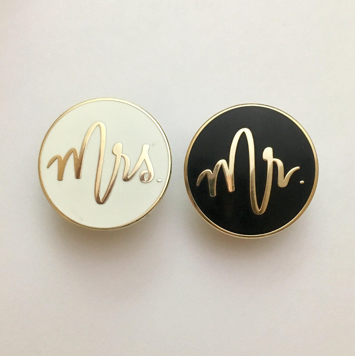 SECONDS SALE - Mr. and Mrs. Mix and Match Enamel Pins - RETIRED