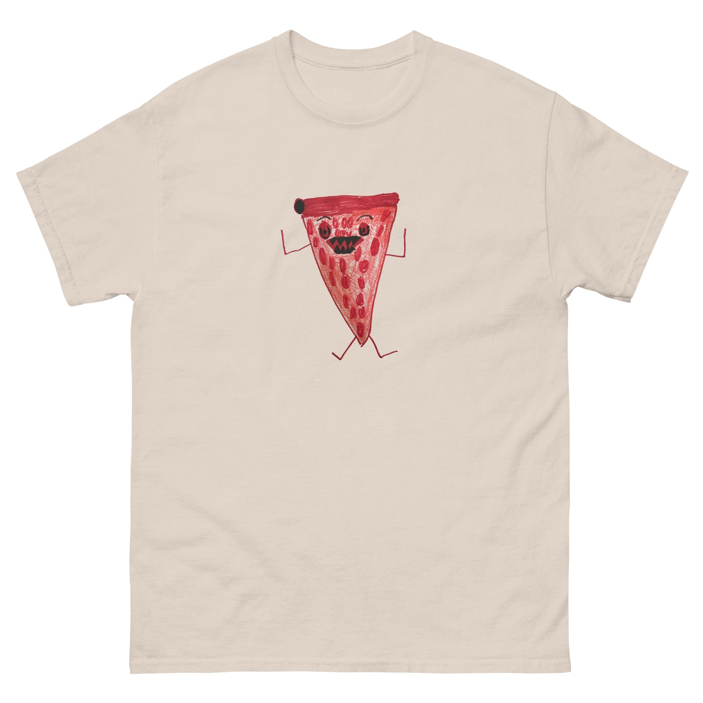 Pizza Monster Drawing Unisex classic T-Shirt (Size S-5XL)