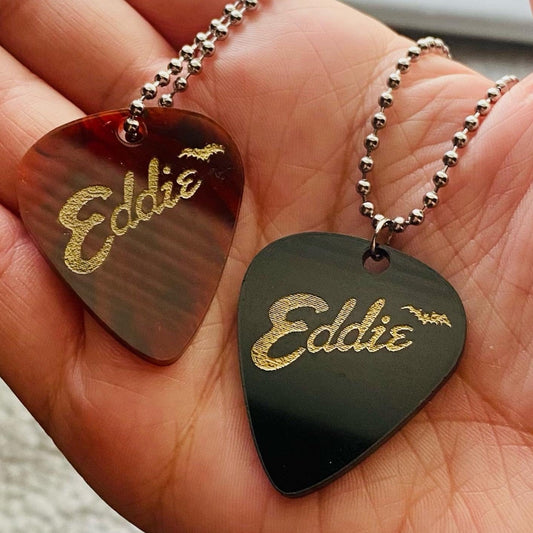 Eddie Guitar Pick - Acrylic Necklace ST