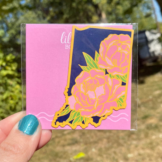 Indiana Peony 3” Decorative Magnet