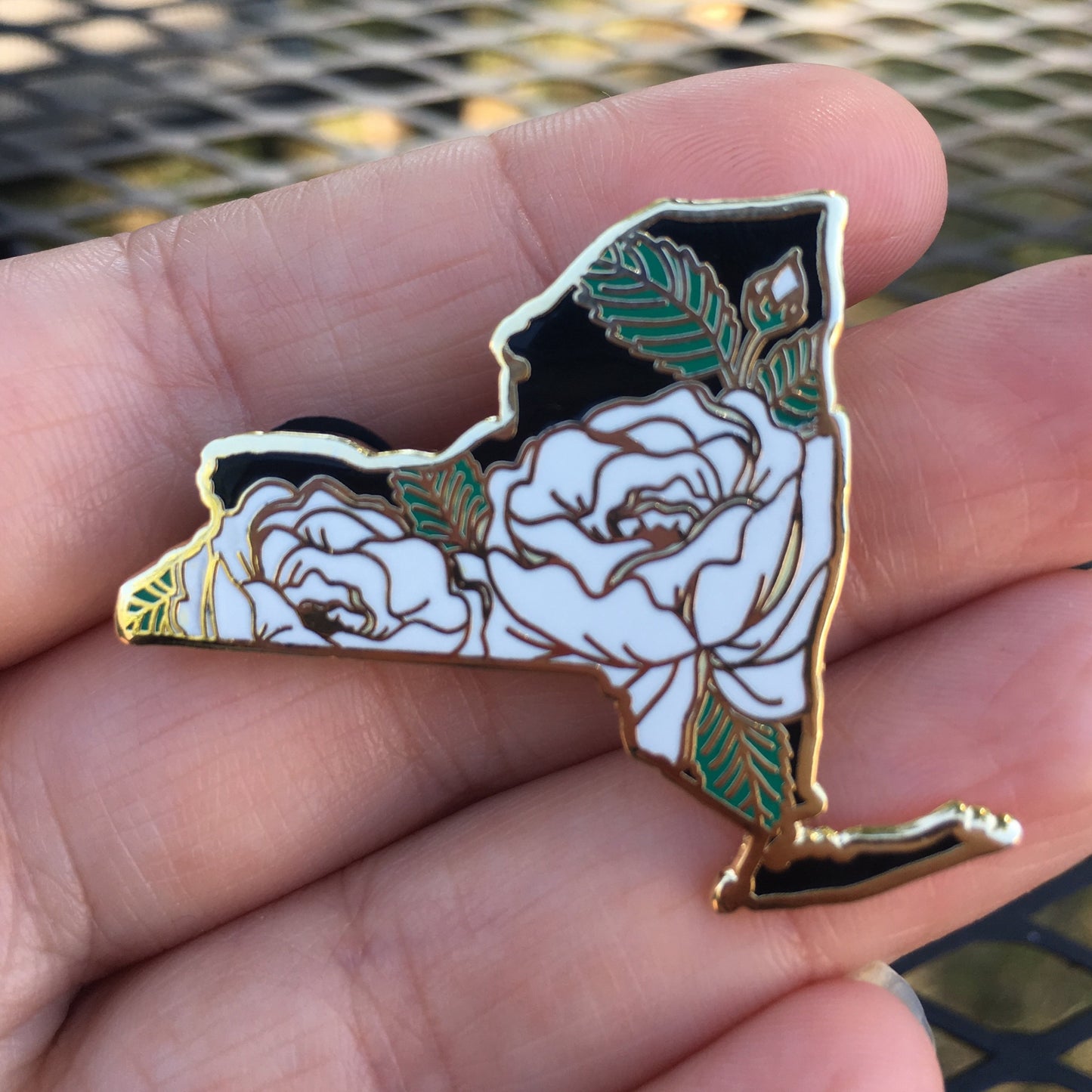 New York Rose - State Flower Hard Enamel Pin