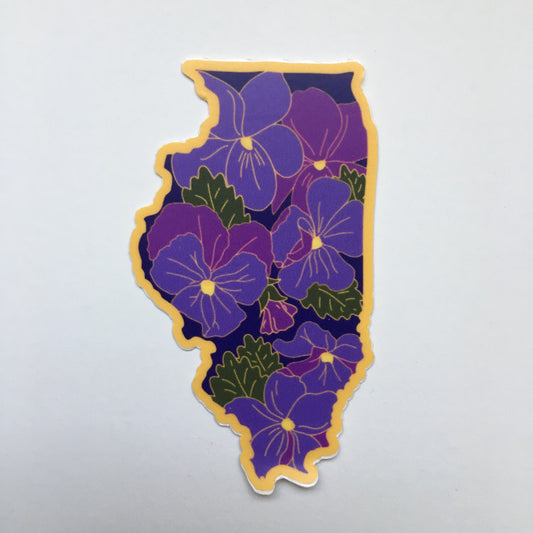 Illinois Violet - Vinyl Sticker