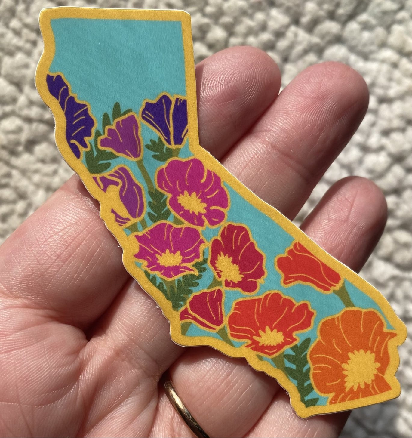 California Poppy SUNSET Variant - 3" Vinyl Sticker