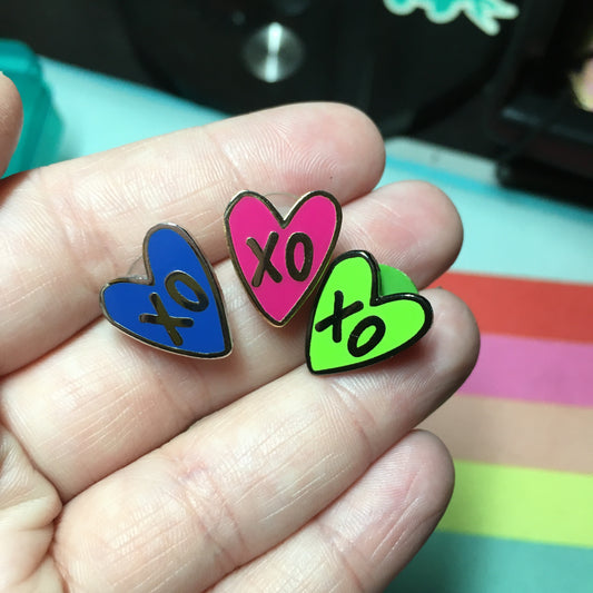 xo Heart - Multiple Colors - Mini Board Filler pins - Hard Enamel Pin