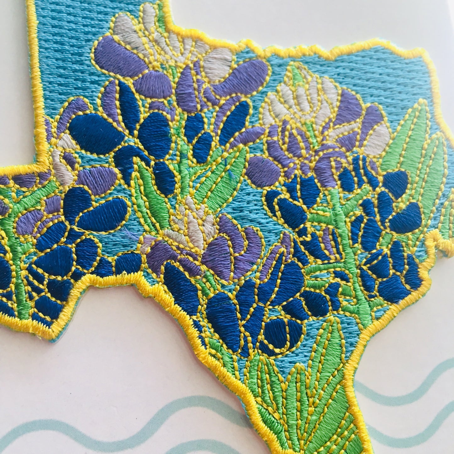Texas Bluebonnet Embroidered Patch - State Flower Series