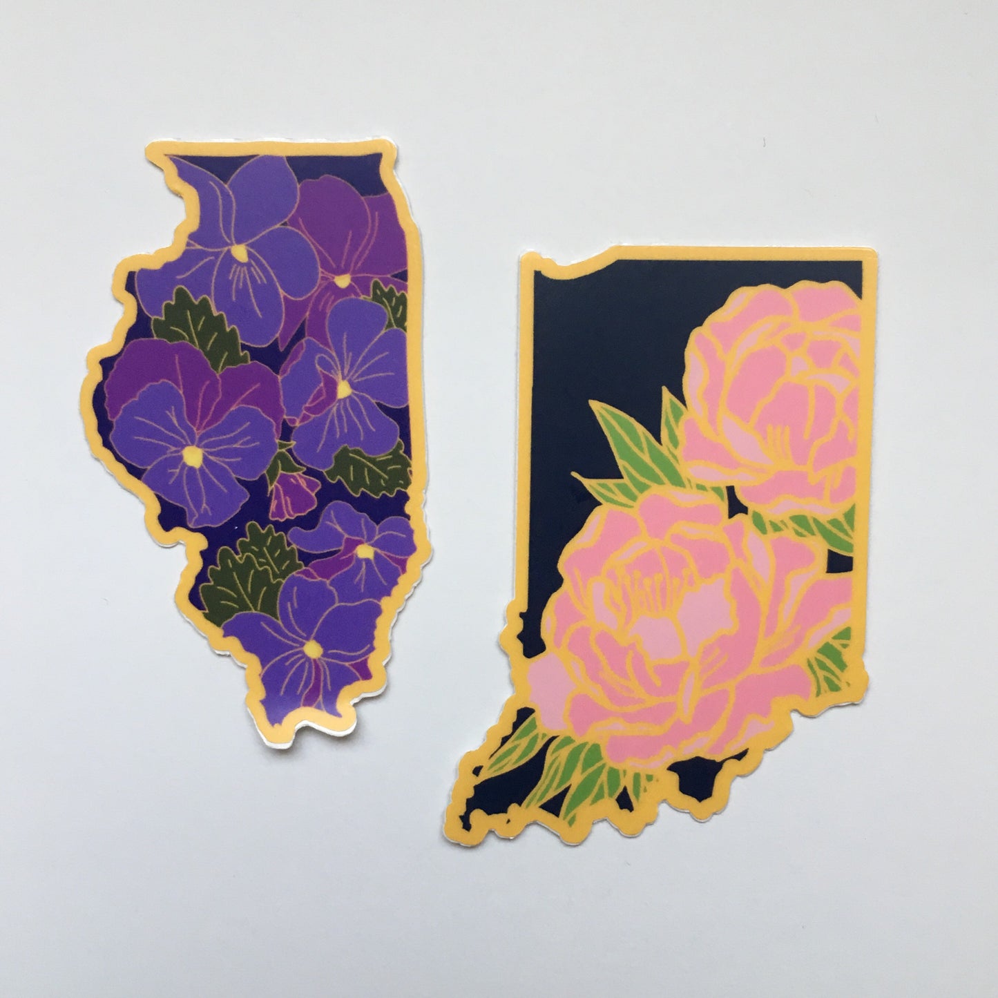 Indiana State Peony - 3" Vinyl Sticker