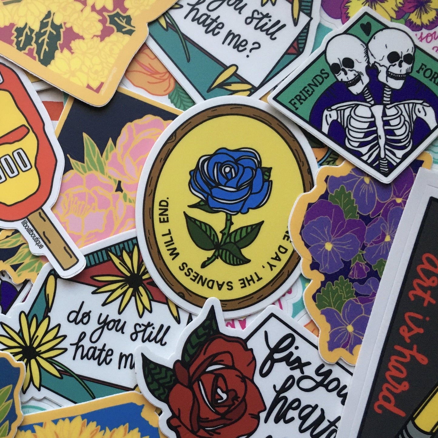 Antique Flower in Frame - One Day Vinyl Sticker