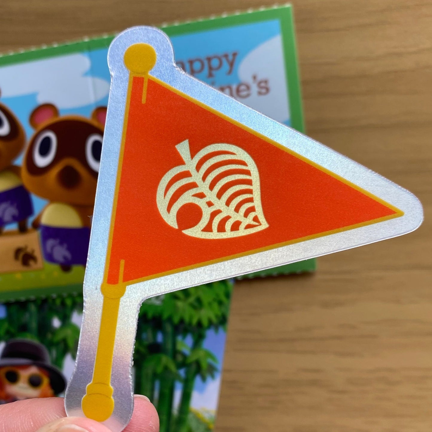 AC Leaf Pennant - Vinyl Sticker - Tommy's flag New Horizons