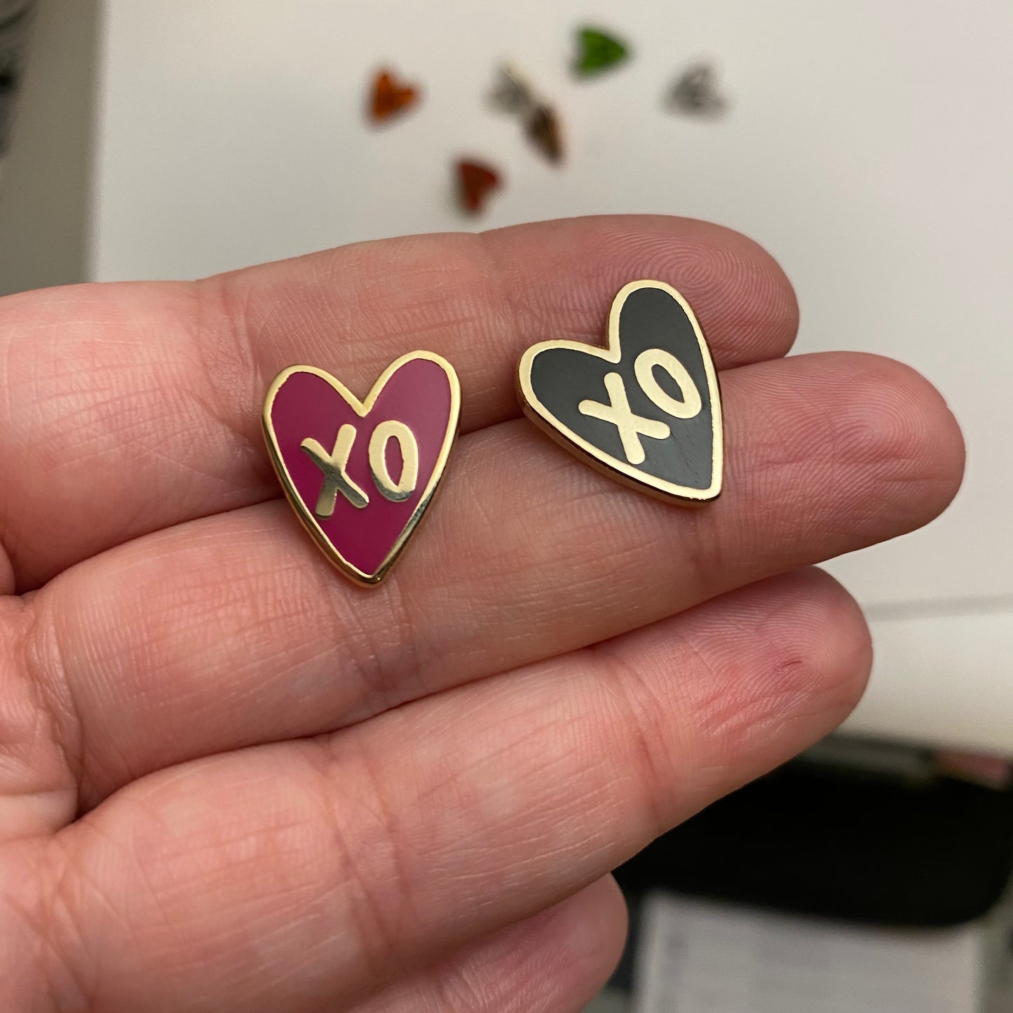xo Heart - Multiple Colors - Mini Board Filler pins - Hard Enamel Pin