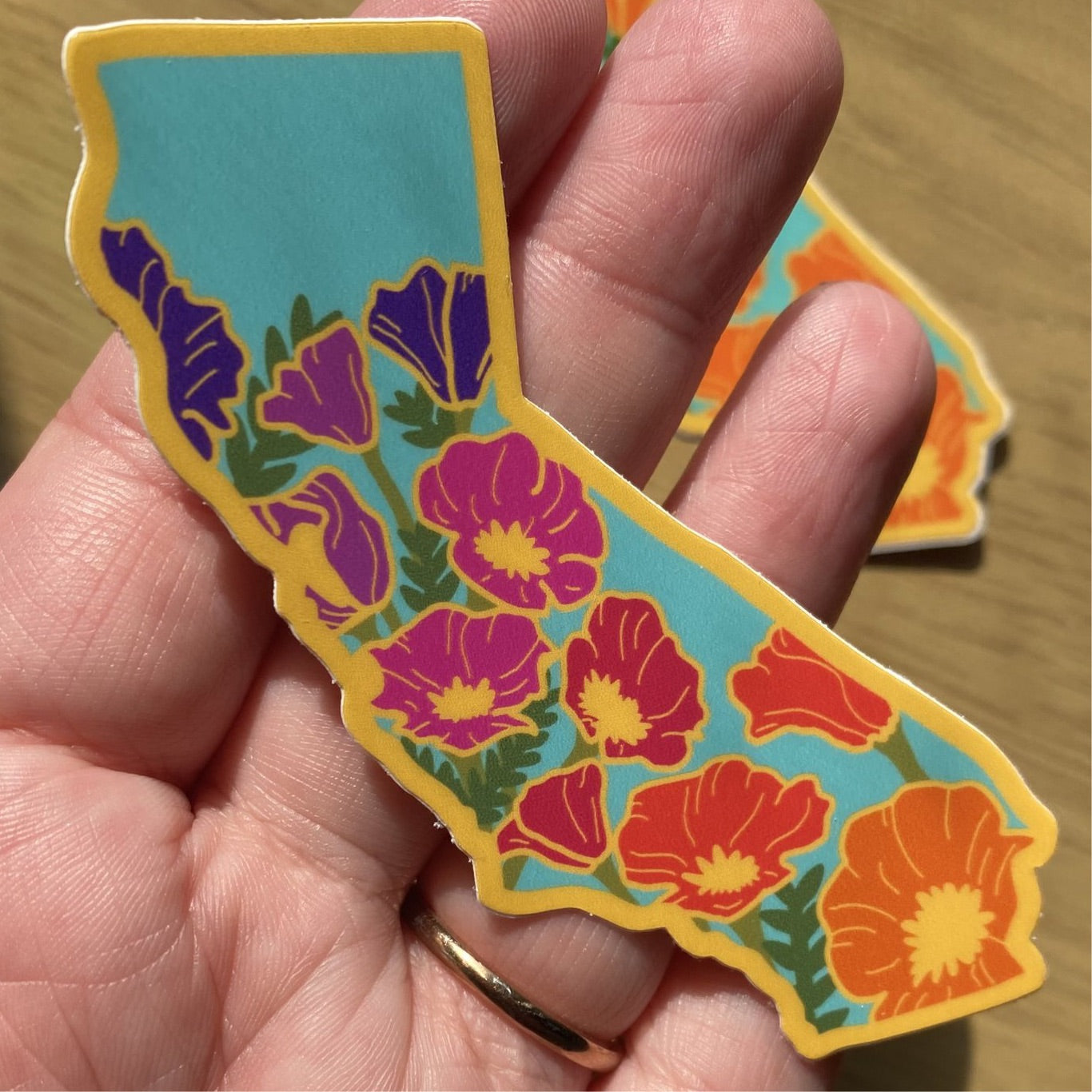 California Poppy SUNSET Variant - 3" Vinyl Sticker