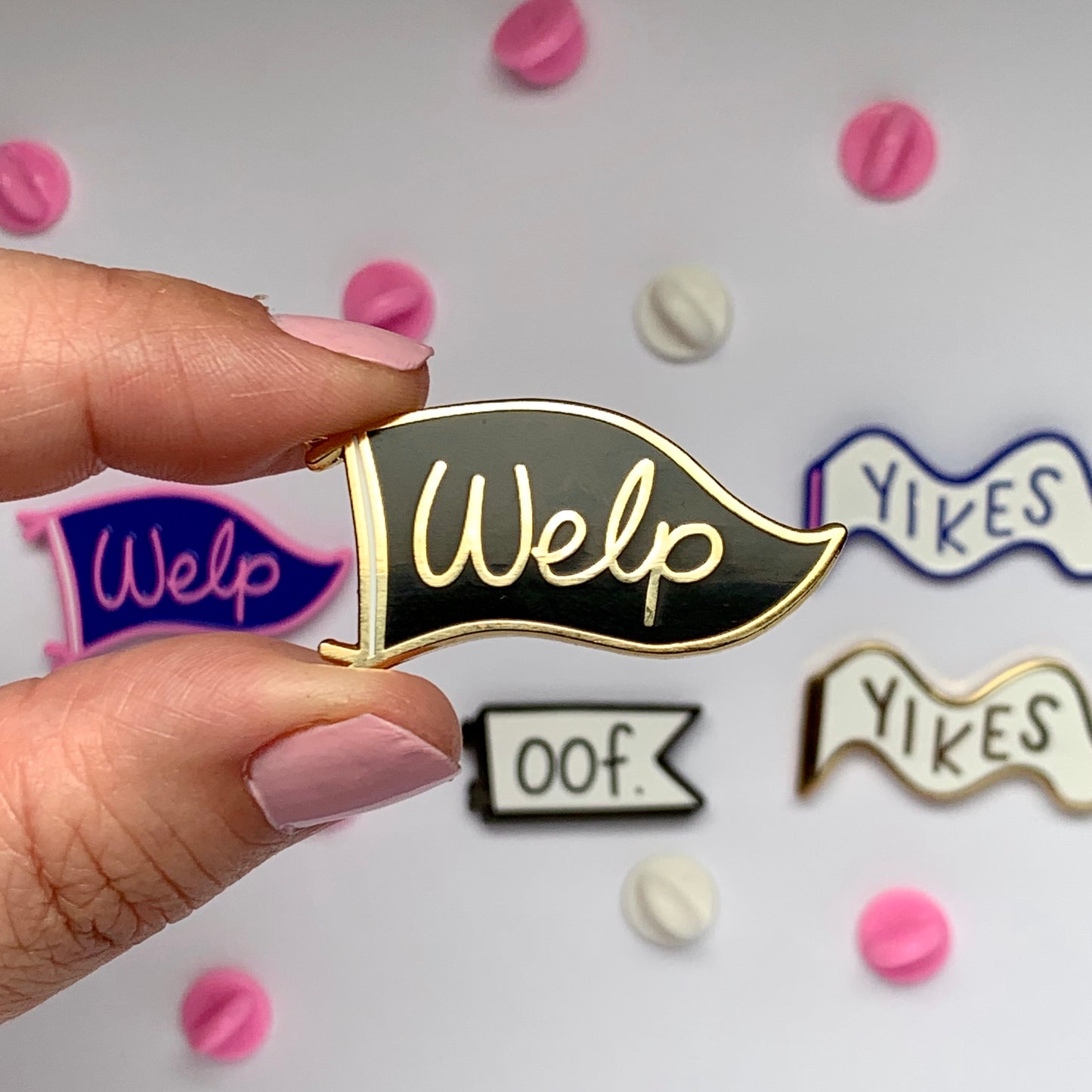 Welp - Mini Moods Vol. 1 - Enamel Pin - Two Variants - Pennant Pin