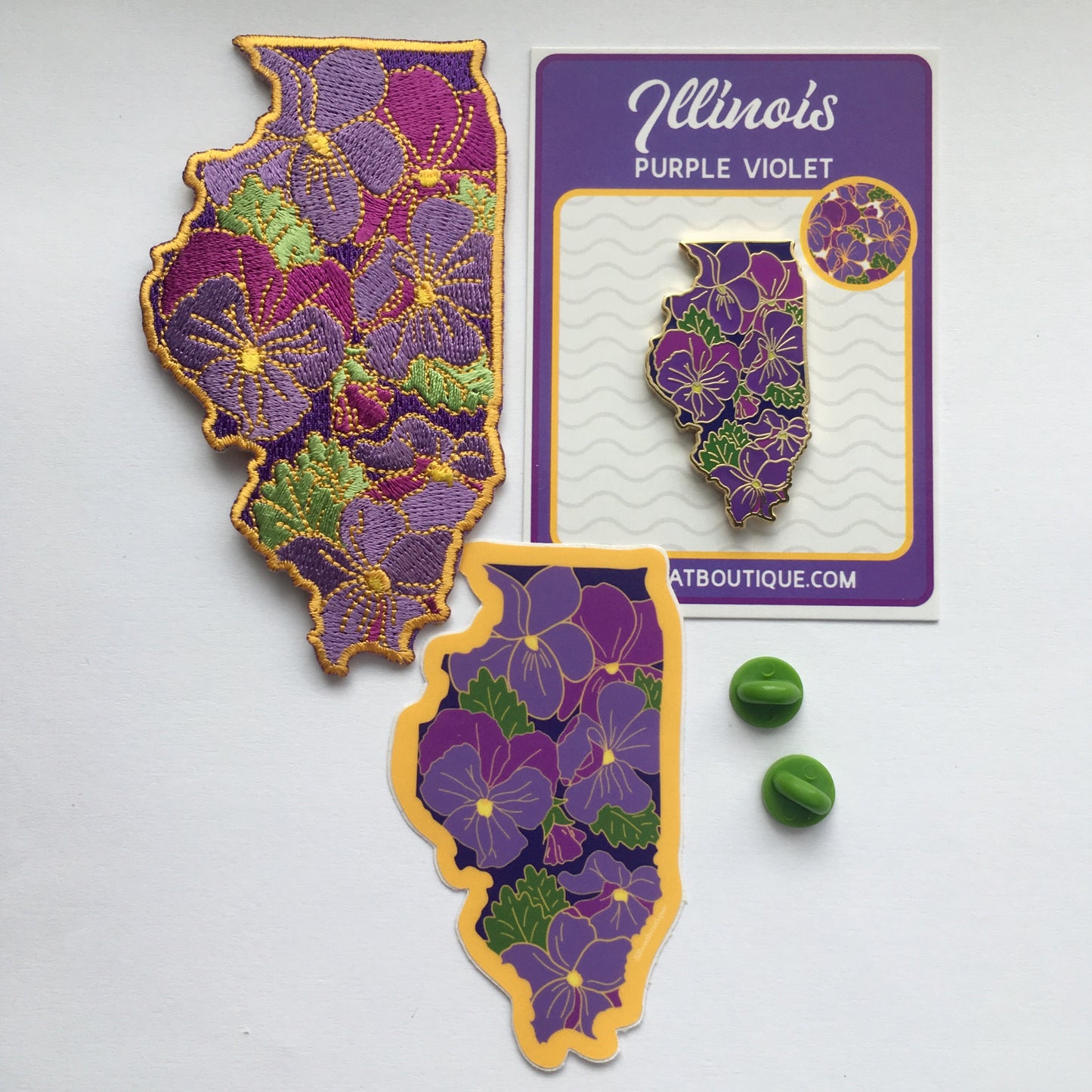 Illinois Violet - State Flower Embroidered Patch