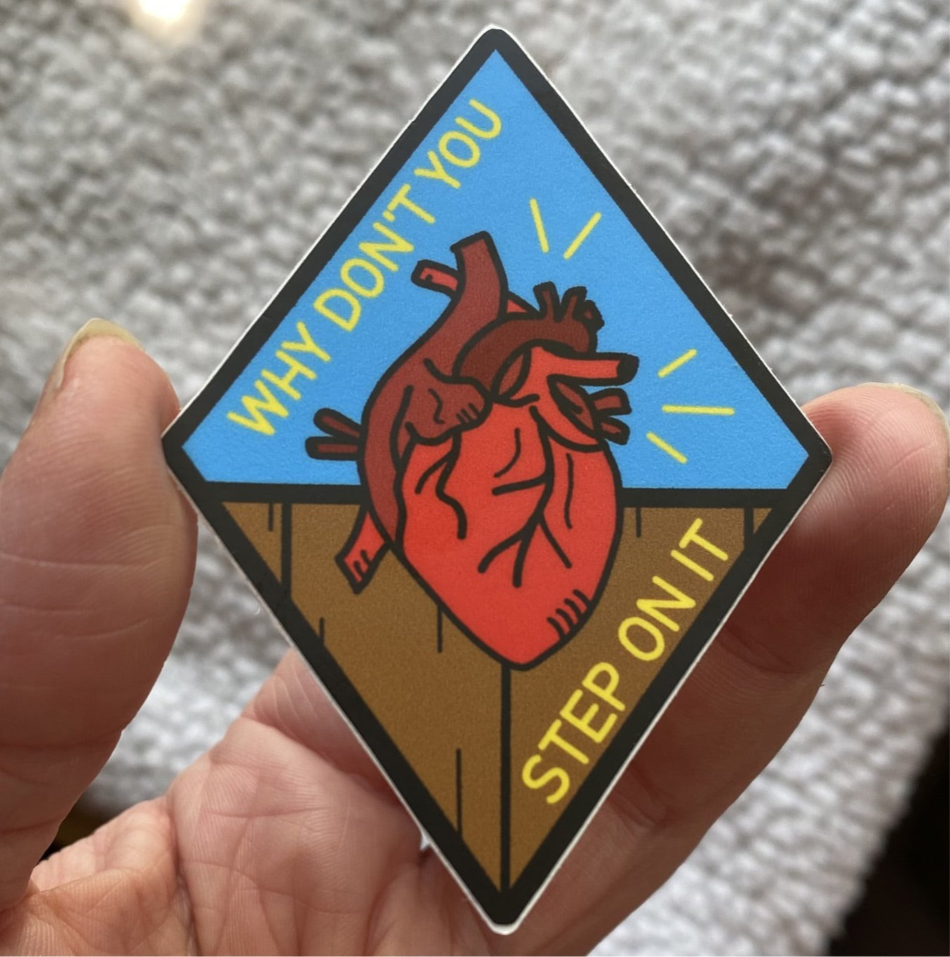 Heart Is On The Floor - Vinyl Sticker - Discontinued Design, Profits donated