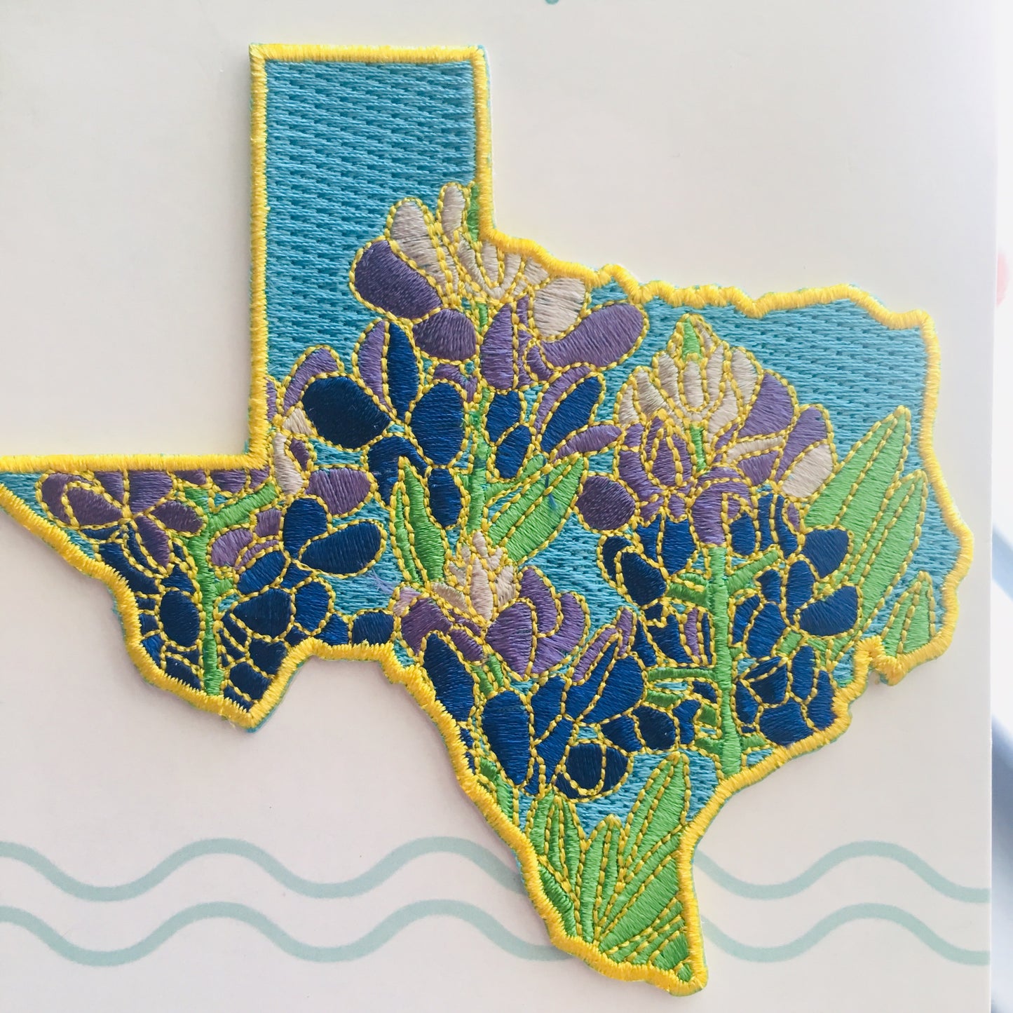 Texas Bluebonnet Embroidered Patch - State Flower Series