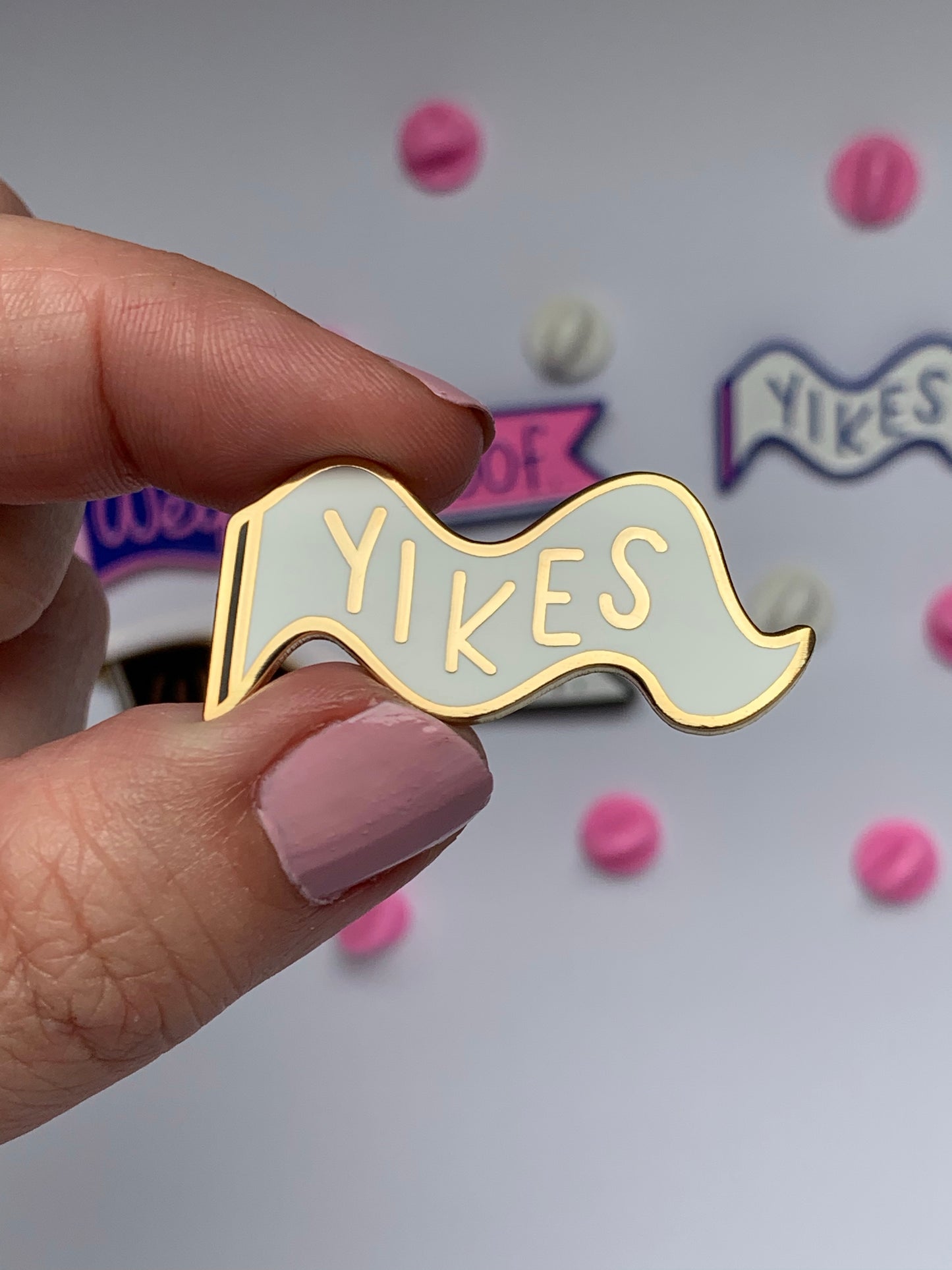 Yikes - Mini Moods Vol. 1 - Enamel Pin - Two Variants - Pennant Pin