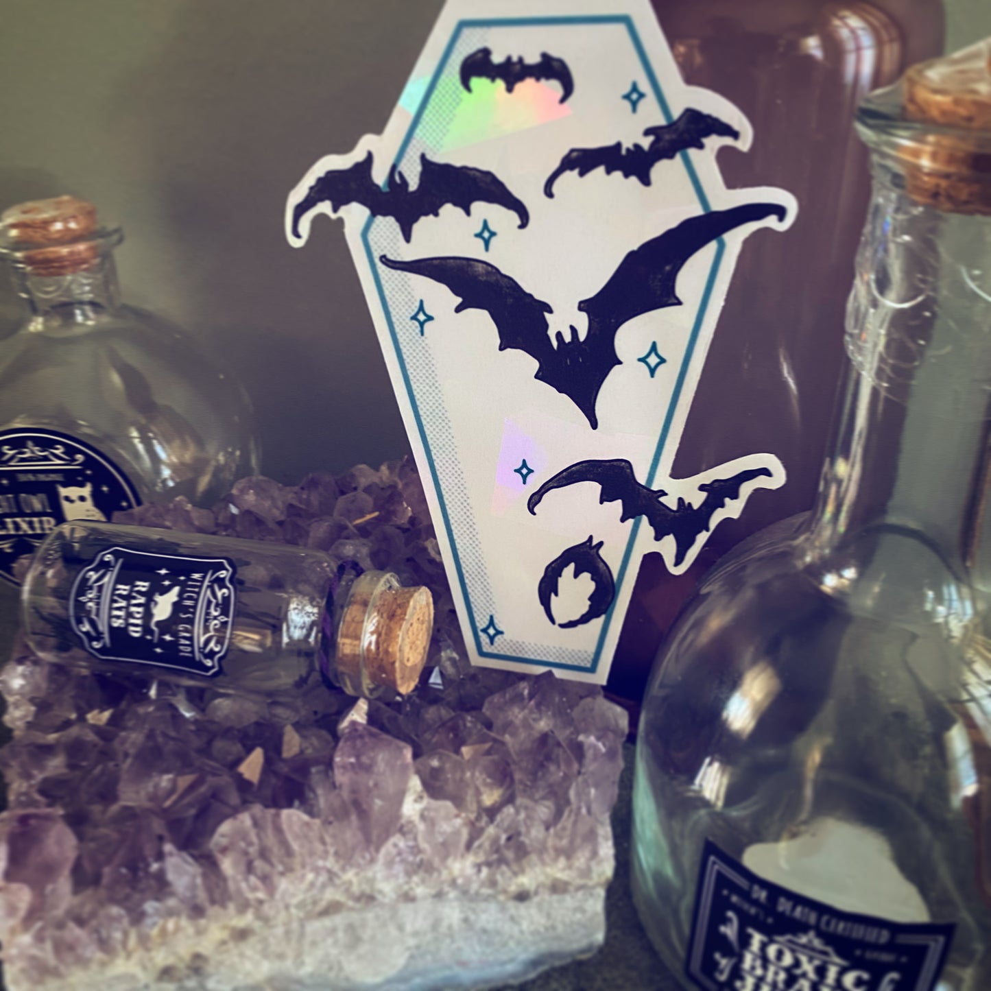 Bad News Bats Rainbow Maker - Window Decal Sun Catcher Halloween bats