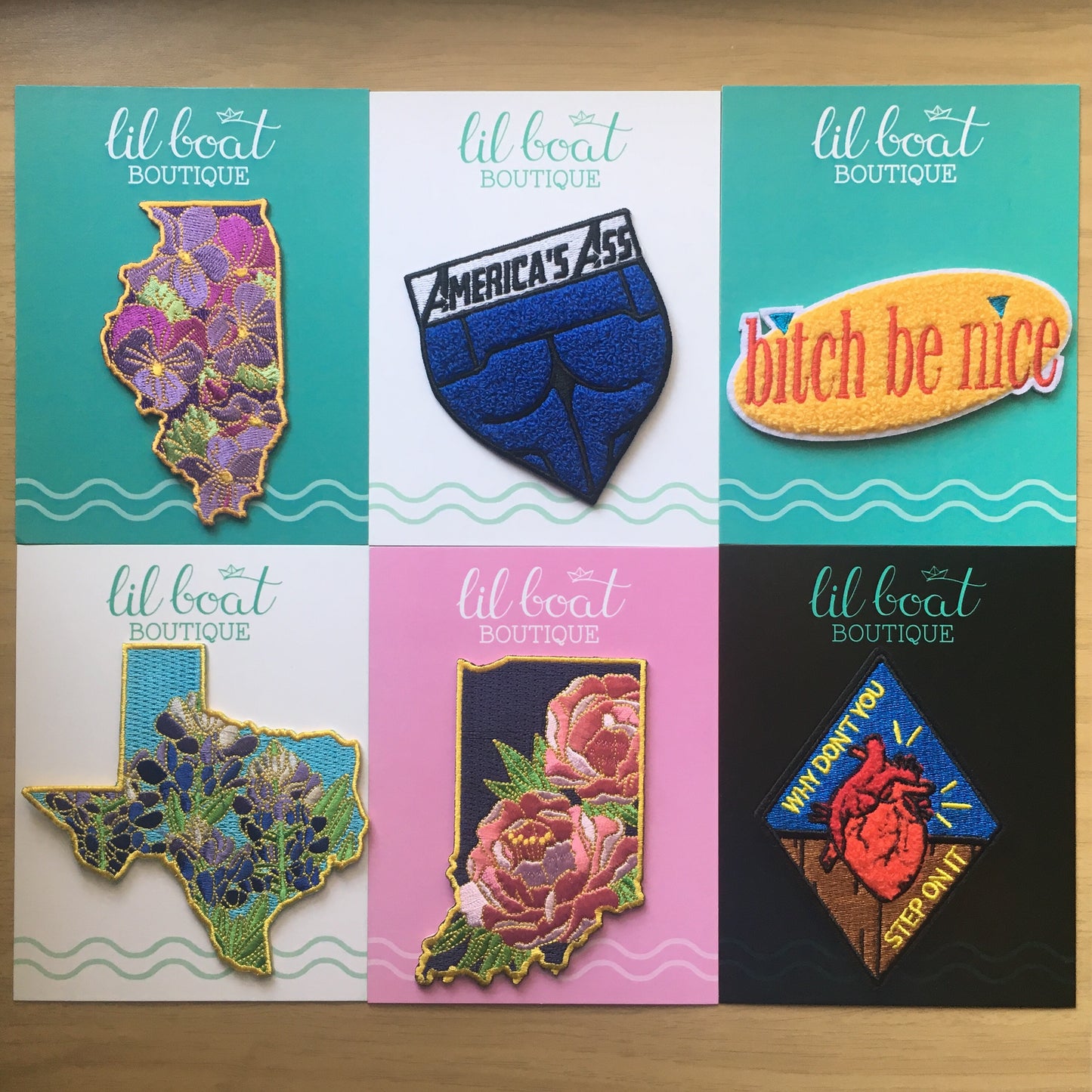 Indiana Peony - State Flower Embroidered Patch