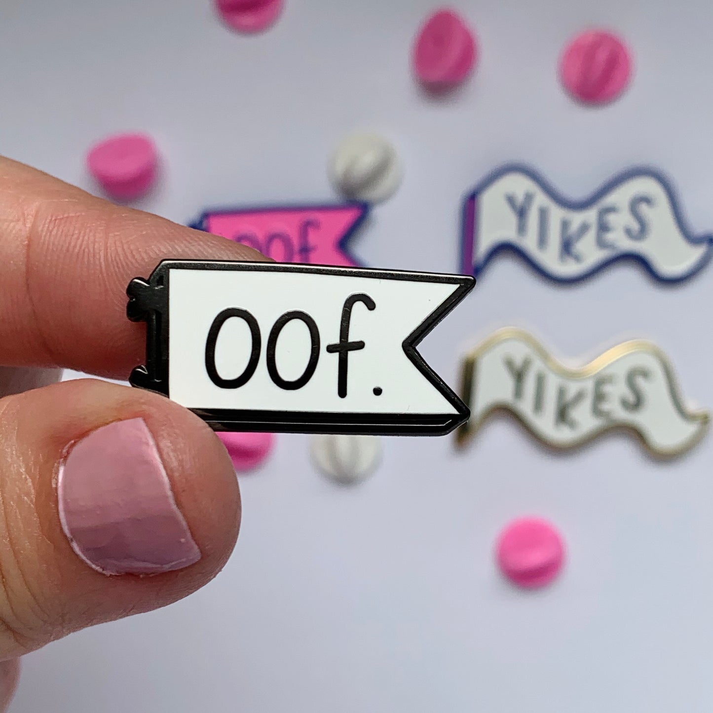 Oof - Enamel Pin - Two Variants - Mini Moods v1