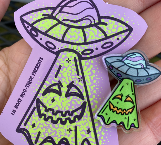 UF’O’Lantern *Acrylic* Pin w/ free mystery sticker