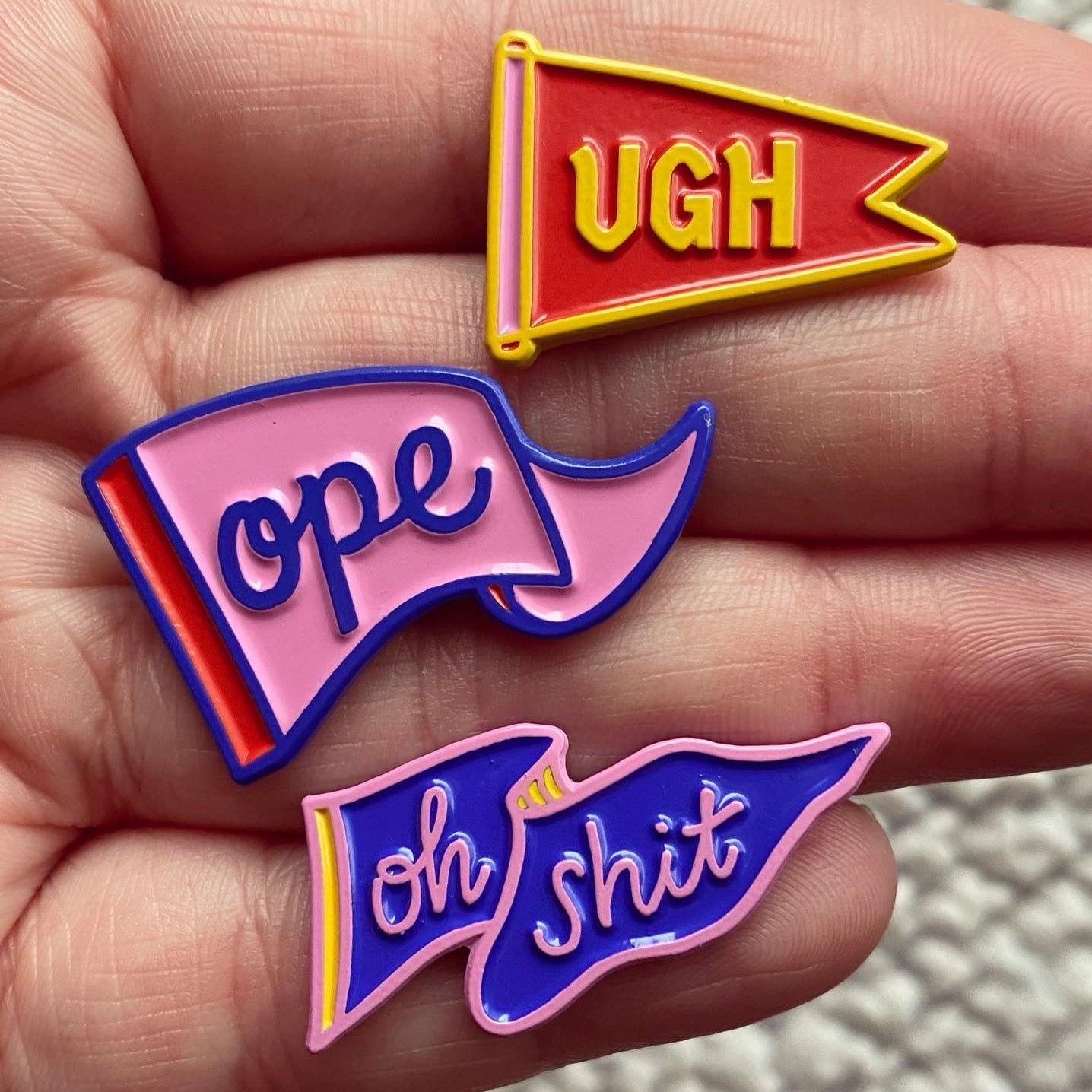 Ugh - Enamel Pin - Two Variants - Mini Moods v2