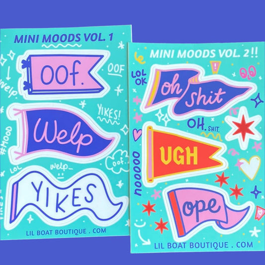 Mini Moods Sticker Sheet Set - Sets 1 and 2