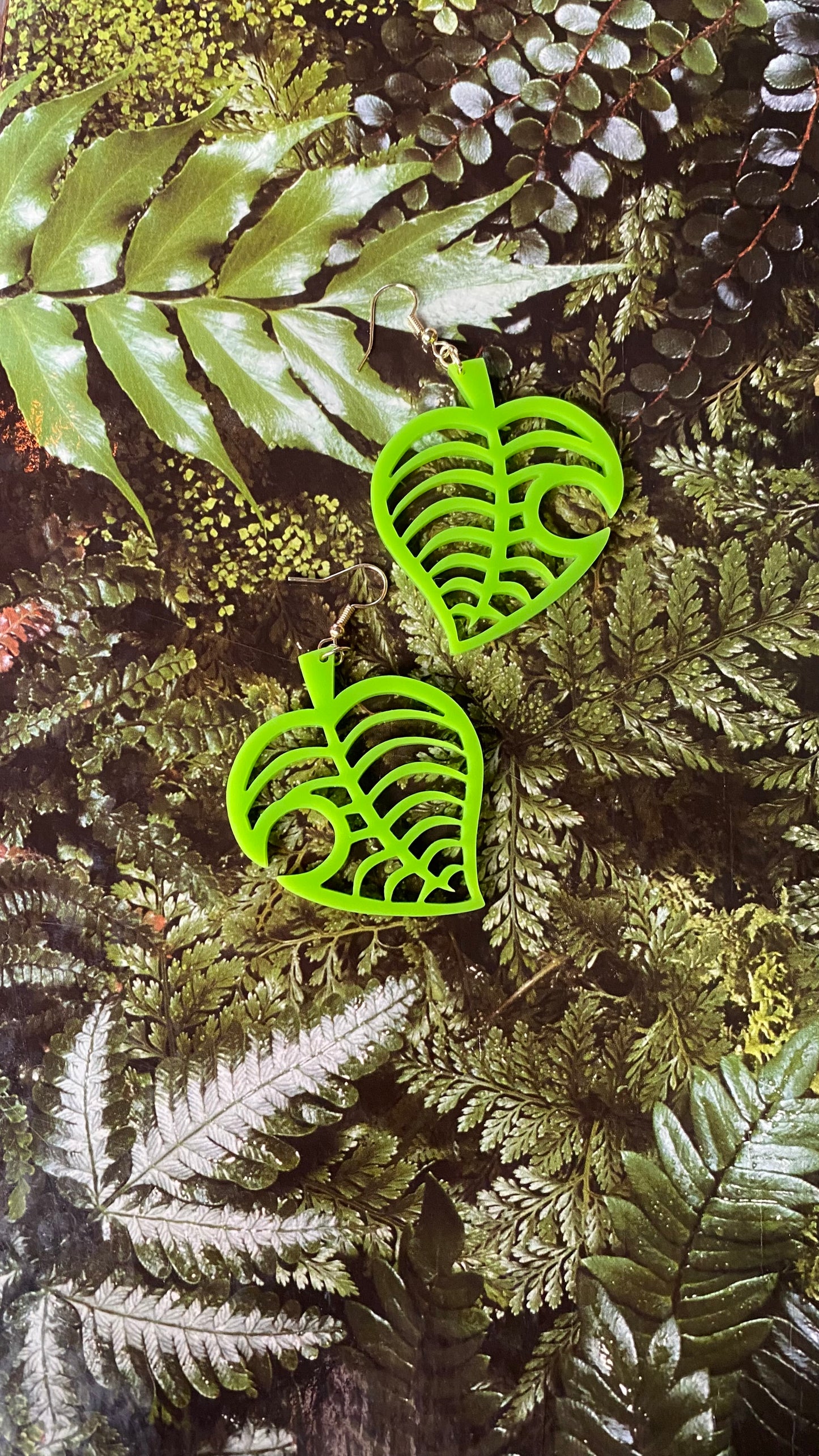 New Horizons Leaf - Acrylic Earrings - Two Options - Made To Order