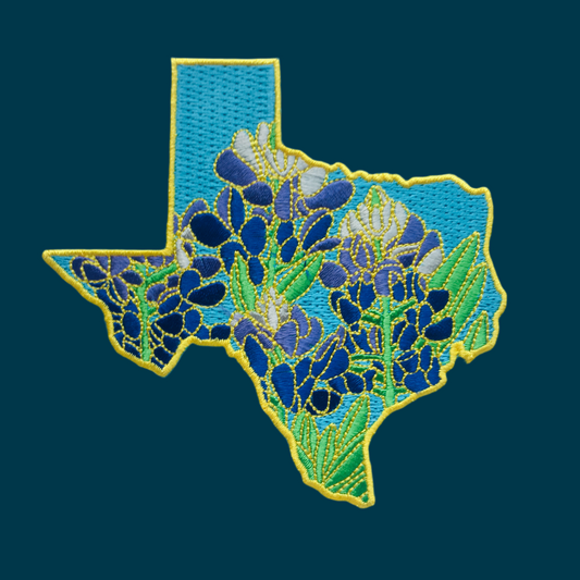 Texas Bluebonnet Embroidered Patch - State Flower Series