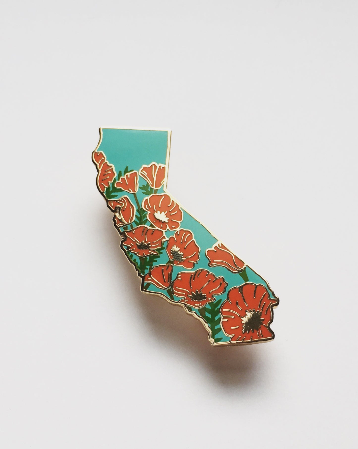 California Poppy Hard Enamel Pin - State Flower Series