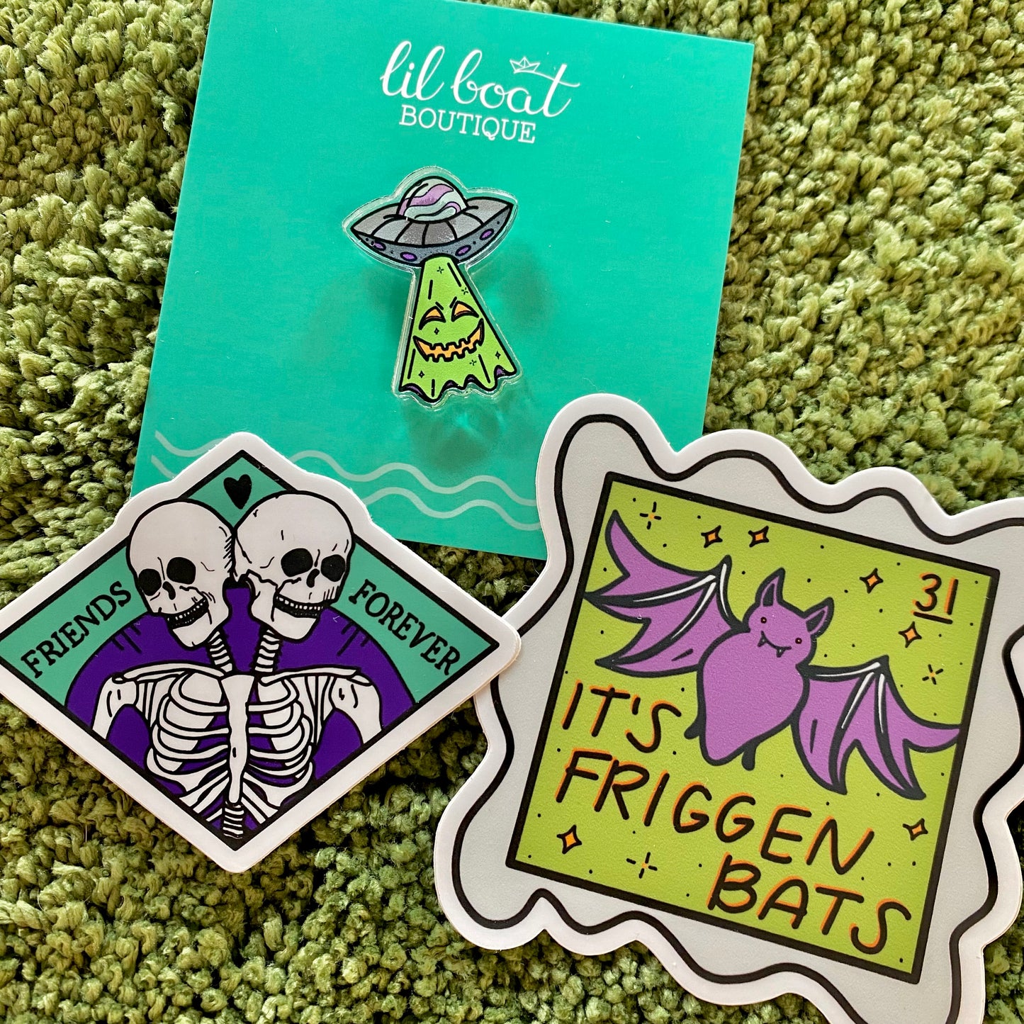 It's Friggen Bats Halloween Stamp Sticker 31c