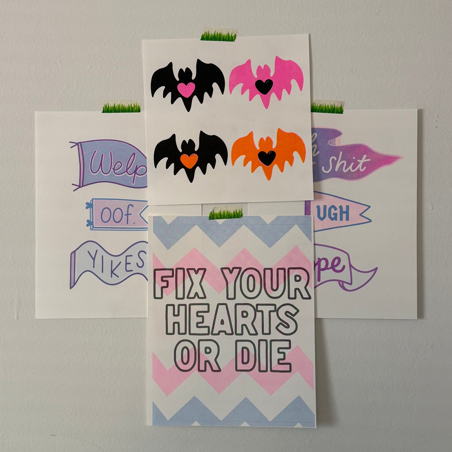 Fix Your Hearts Or Die Risograph Print