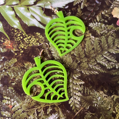 New Horizons Leaf - Acrylic Earrings - Two Options - Made To Order