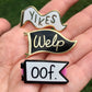 Yikes - Mini Moods Vol. 1 - Enamel Pin - Two Variants - Pennant Pin