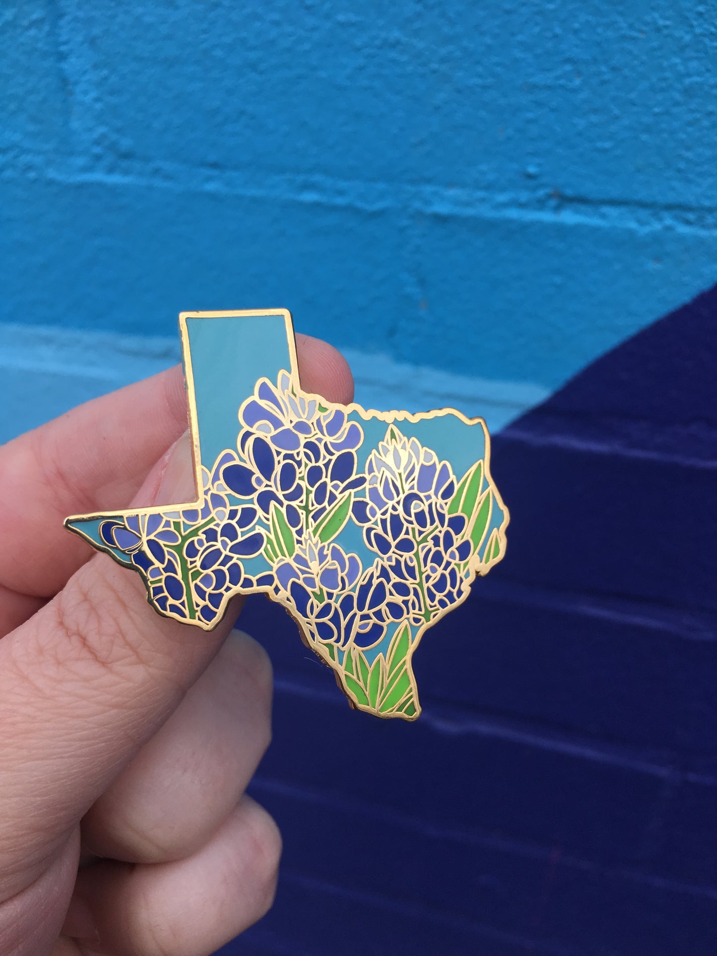 Texas Bluebonnet - State Flower Hard Enamel Pin