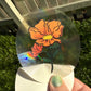 Orange Poppy Rainbow Maker - Window Decal Sun Catcher