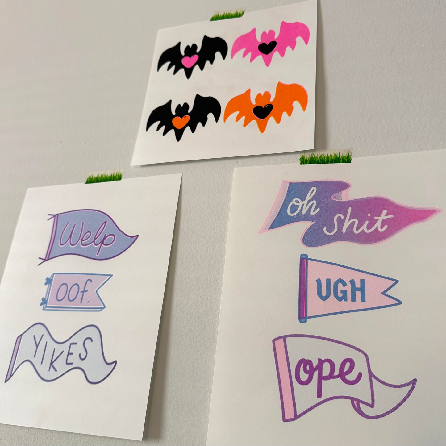 Freakin’ Bats Risograph Test Print