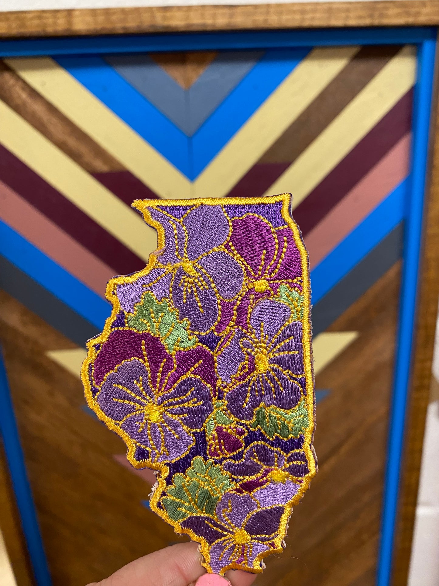 Illinois Violet - State Flower Embroidered Patch