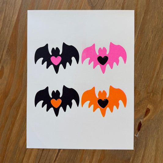 Freakin’ Bats Risograph Test Print