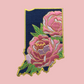 Indiana Peony - State Flower Embroidered Patch
