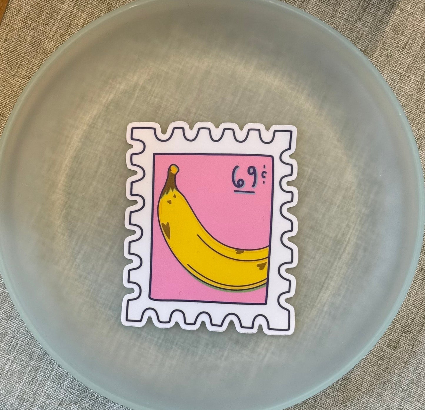 Banana 69c Stamp Vinyl Sticker