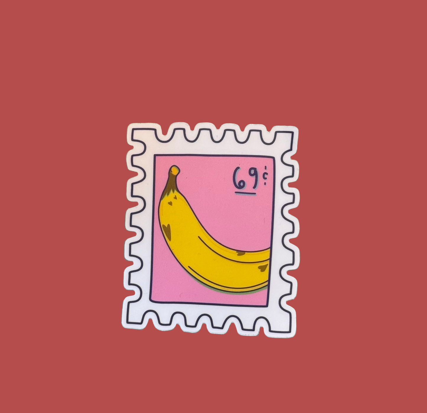 Banana 69c Stamp Vinyl Sticker